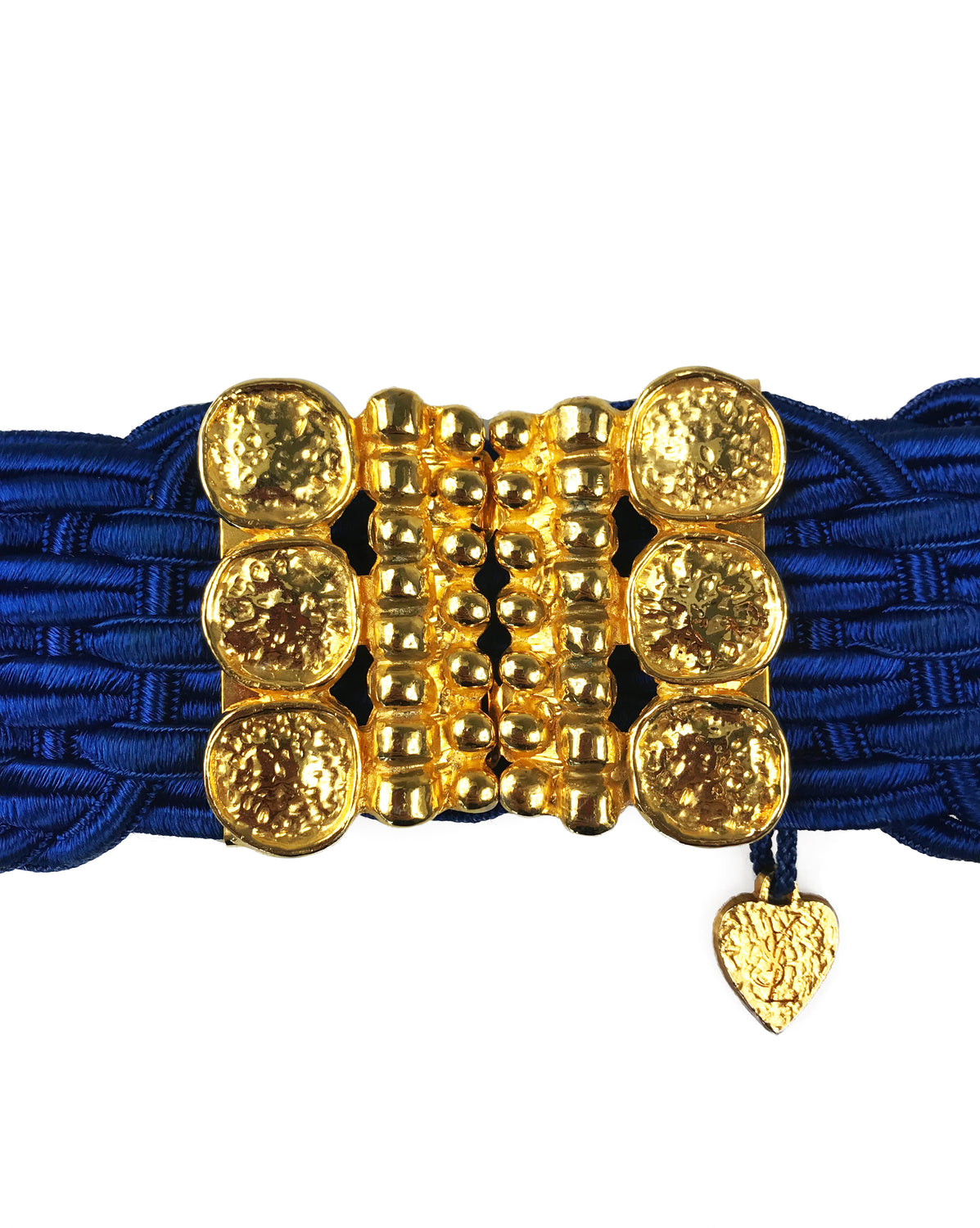 Yves Saint Laurent Blue Elastic Belt Belt