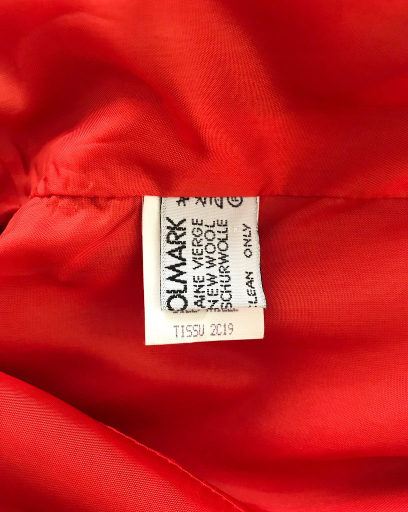 Celine Dead Stock 1980s Cropped Red Valentines Jacket