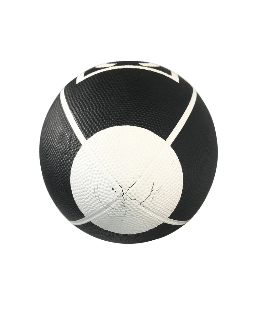 Fruit Vintage rare Chanel 2007 football. This Chanel sport logo foot ball by Karl Lagerfeld is an important Chanel collectors accessory. It features a large Chanel logo and text in black and white