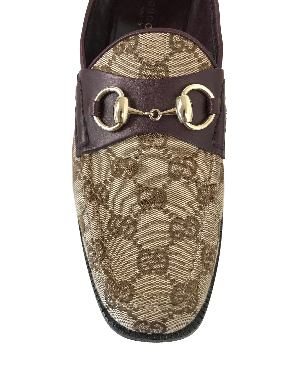 FRUIT Vintage Gucci 1990s Monogram Logo Print shoes Loafers 