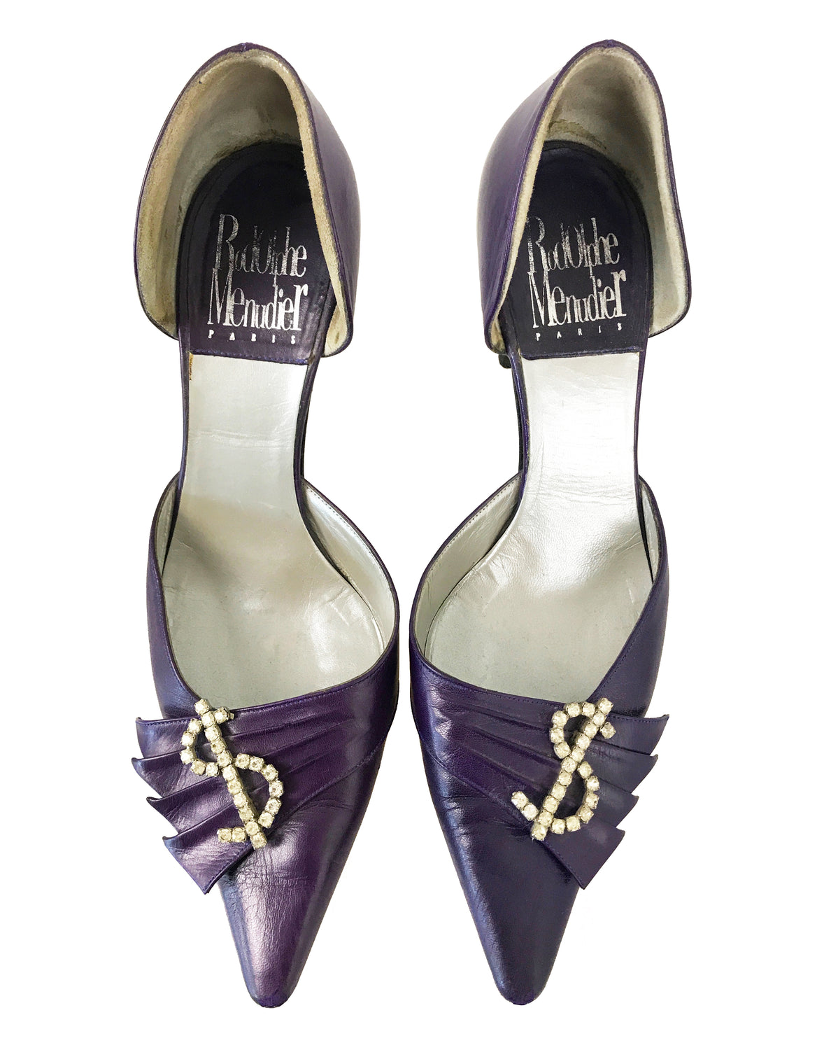 1987 SHOP Vintage Purple Rudolphe Menudier Dollar Sign Heels shoes