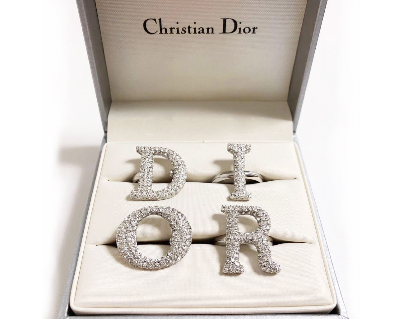 Dior Logo Charm Ring in Silver Metal Silvery Metallic ref571582  Joli  Closet