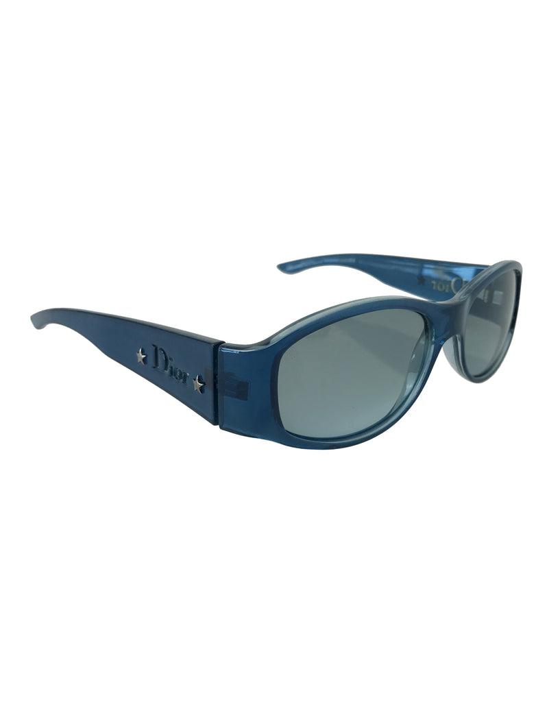 FRUIT Vintage Christian Dior 1990s Blue translucent sunglasses