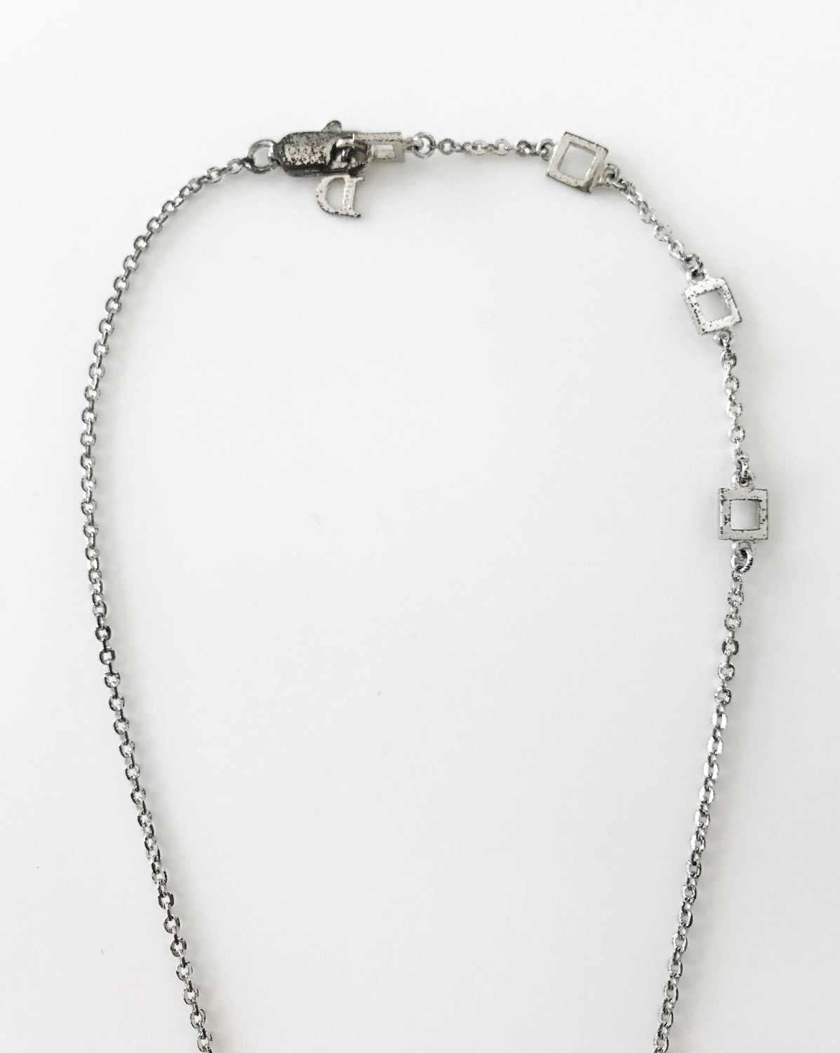 Fruit Vintage Christian Dior Heart Arrow Logo Pendant Necklace Chain
