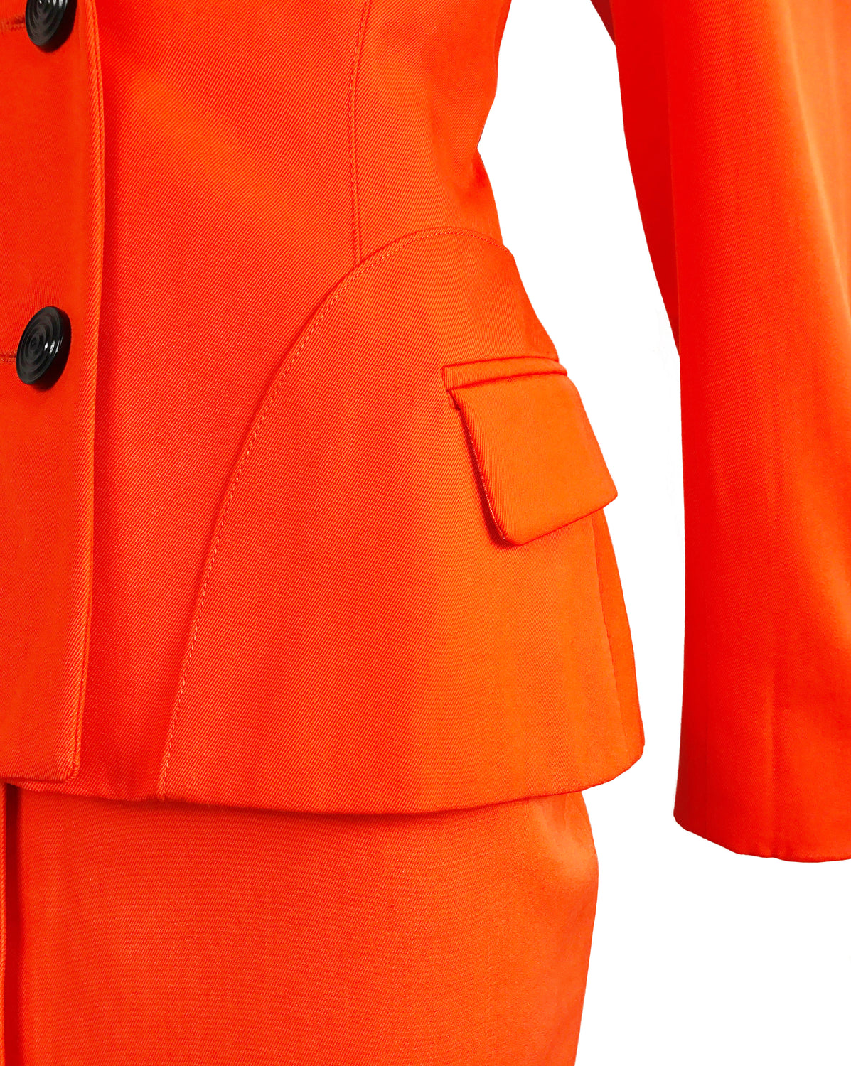 FRUIT Vintage Escada Orange two Piece Suit 1980s Margaretha Ley