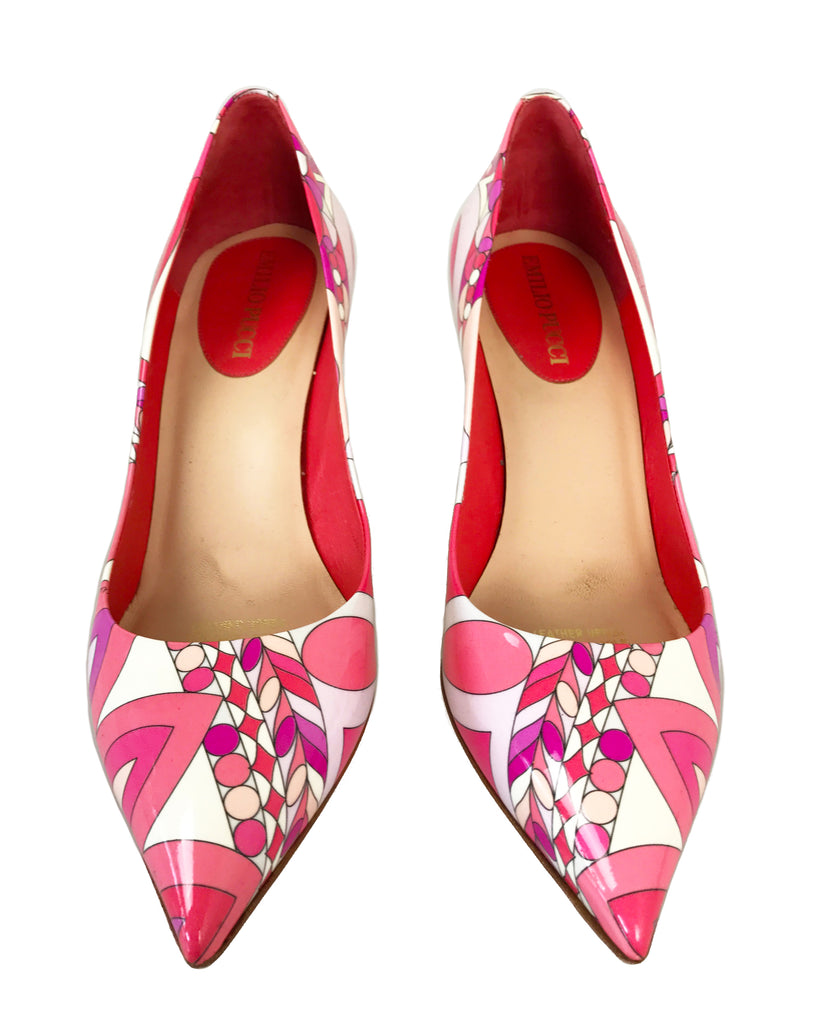 FRUIT Vintage Emilio Pucci Pink Print High Heels shoes