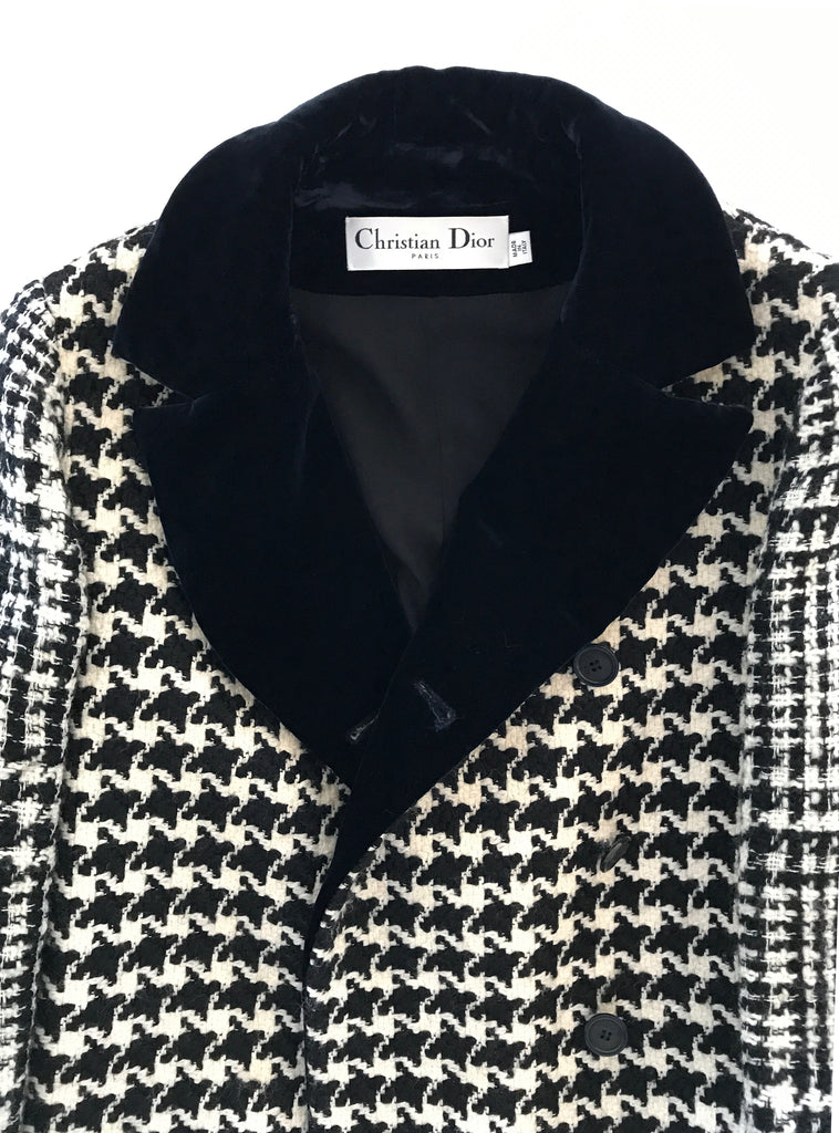 Fruit Vintage Christian Dior Houndstooth Coat by Raf Simons