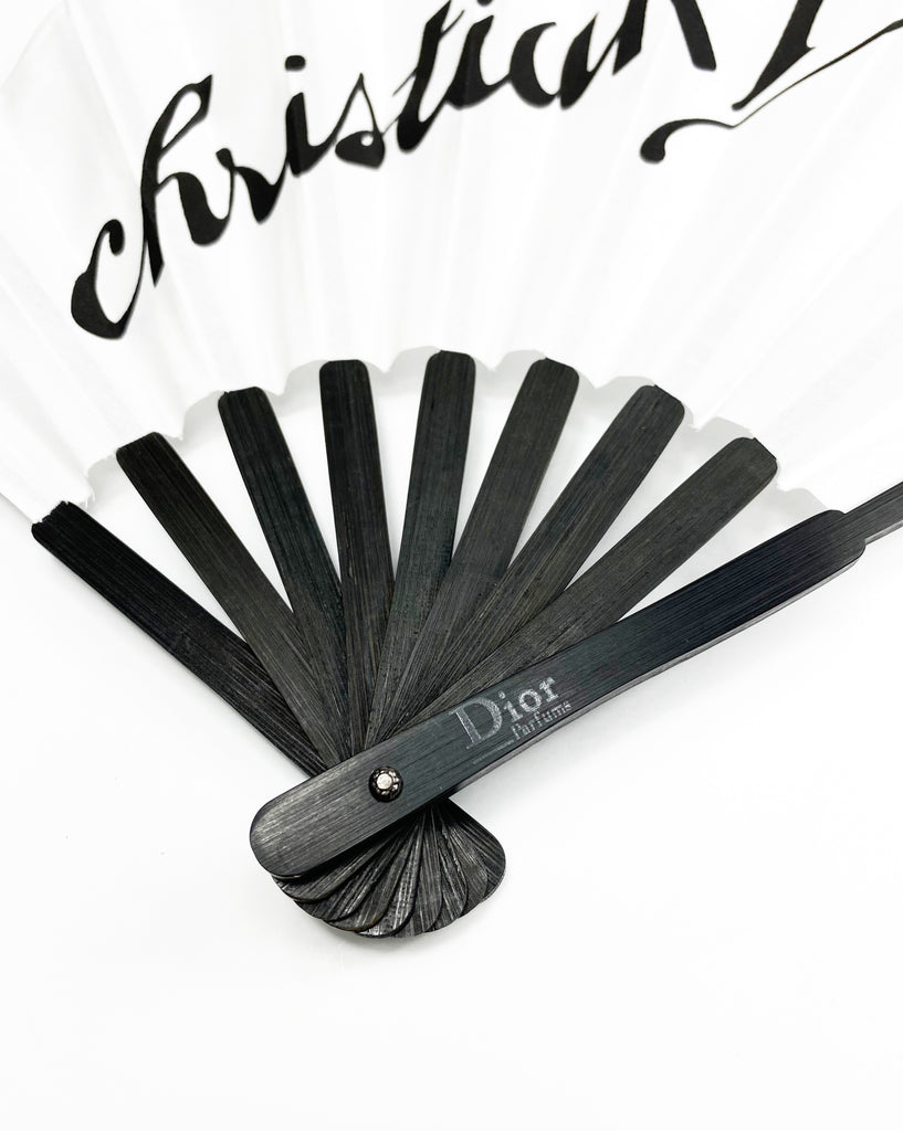 FRUIT vintage Christian Dior rare logo printed hand fan VIP gift. Perfect for use as a home decor piece or to use at a special event. As seen on Lil Kim!