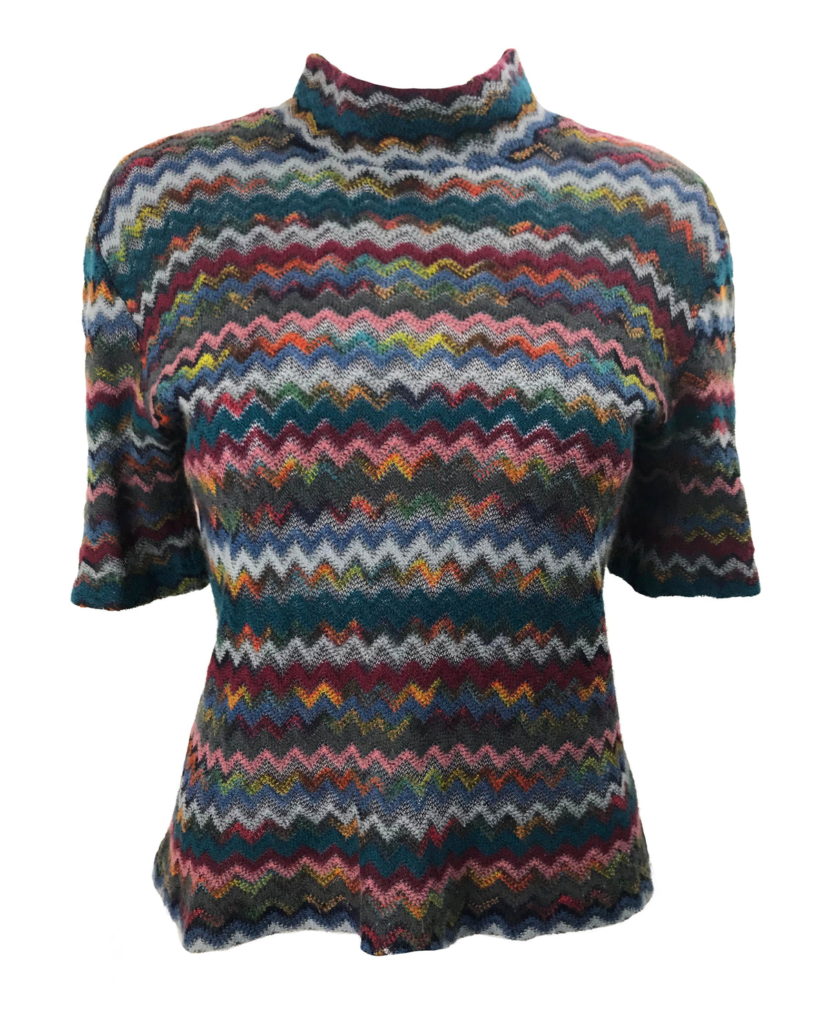 Missoni Zigzag Knit Short Sleeve Knit