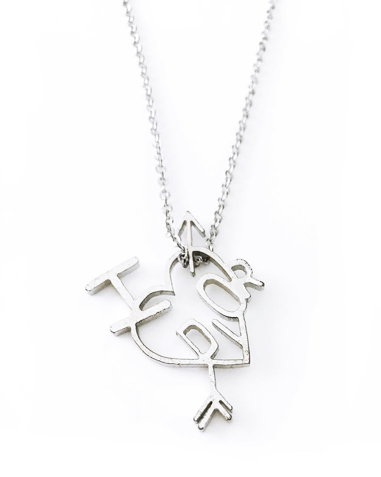 Christian Dior Heart and Arrow Necklace