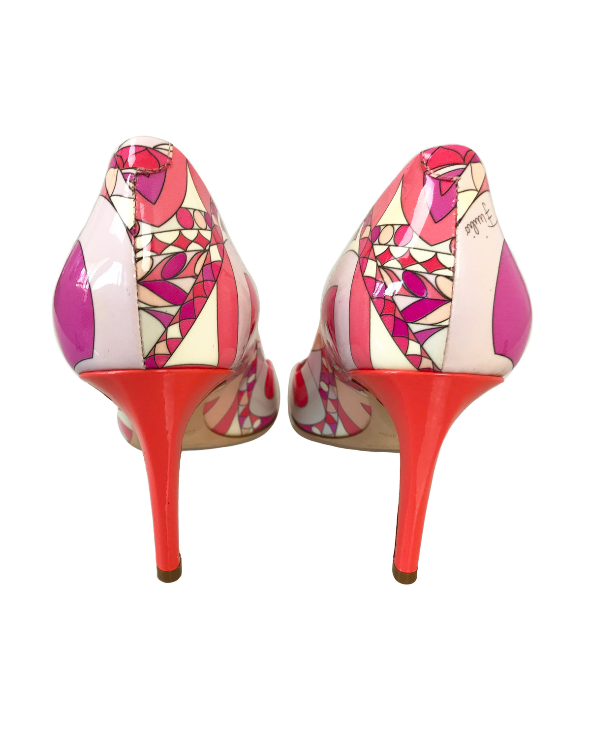 FRUIT Vintage Emilio Pucci Pink Print High Heels shoes