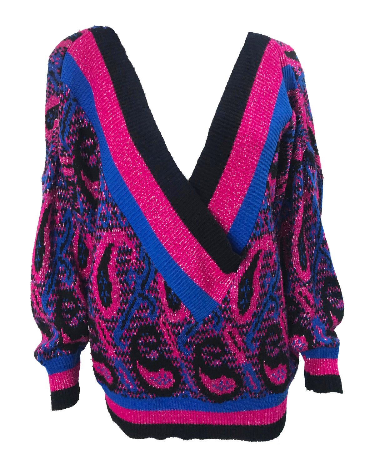 Merrivale 1980s Paisley Sweater