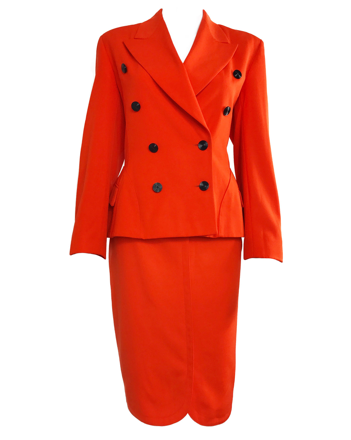 FRUIT Vintage Escada Orange two Piece Suit 1980s Margaretha Ley