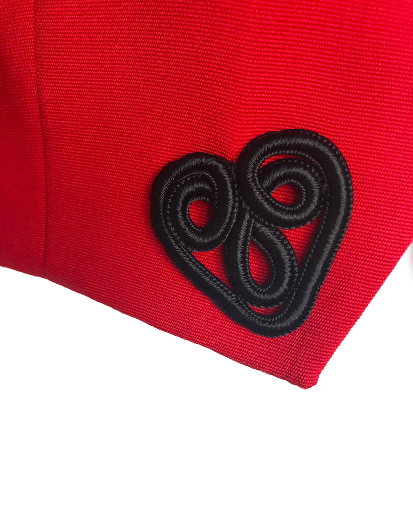 Celine Dead Stock 1980s Cropped Red Valentines Jacket
