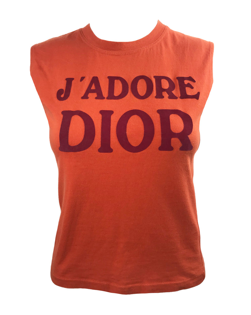 Fruit Vintage Christian Dior Orange J'adore Dior Logo Tank Top by John Galliano 
