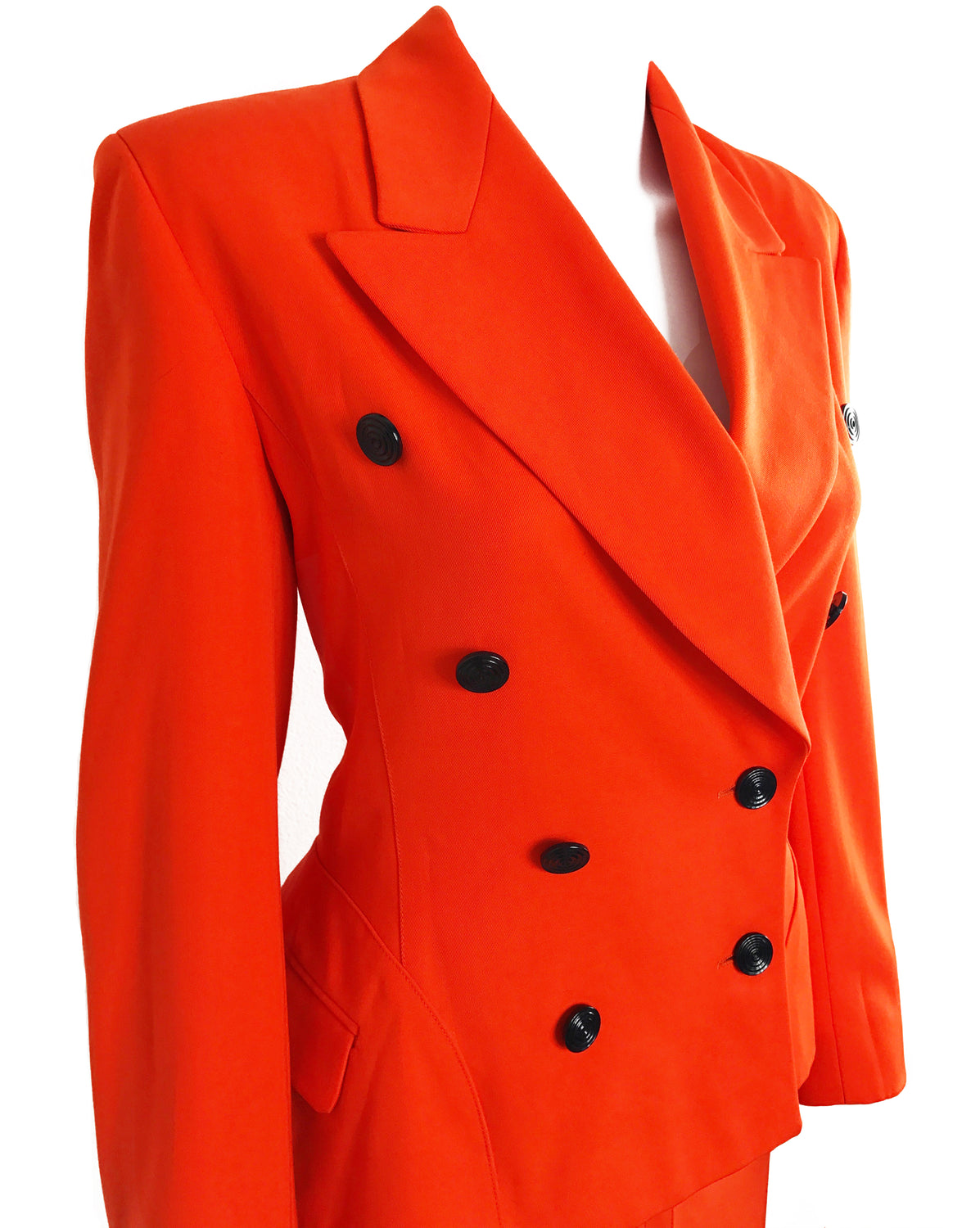 FRUIT Vintage Escada Orange two Piece Suit 1980s Margaretha Ley