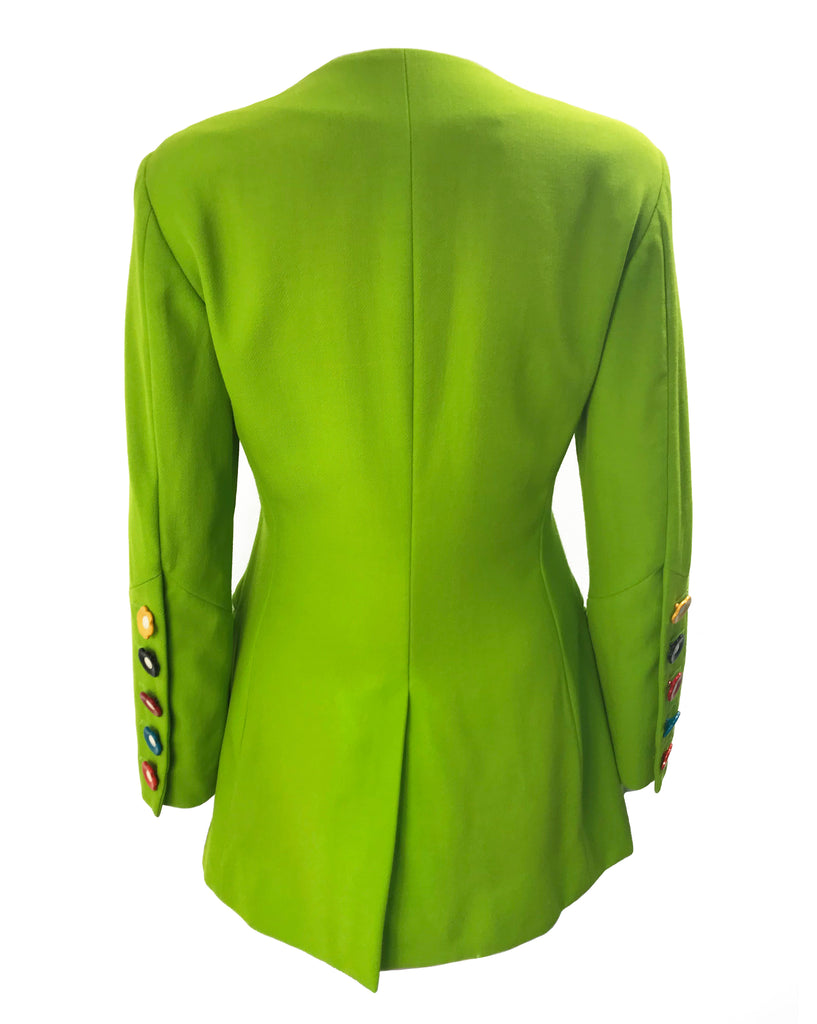 Moschino 1990s Mod Green Jacket