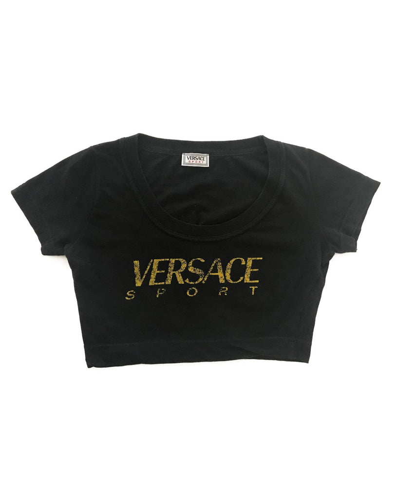 FRUIT Vintage Versace Sport super cropped 1990s crop top tshirt.