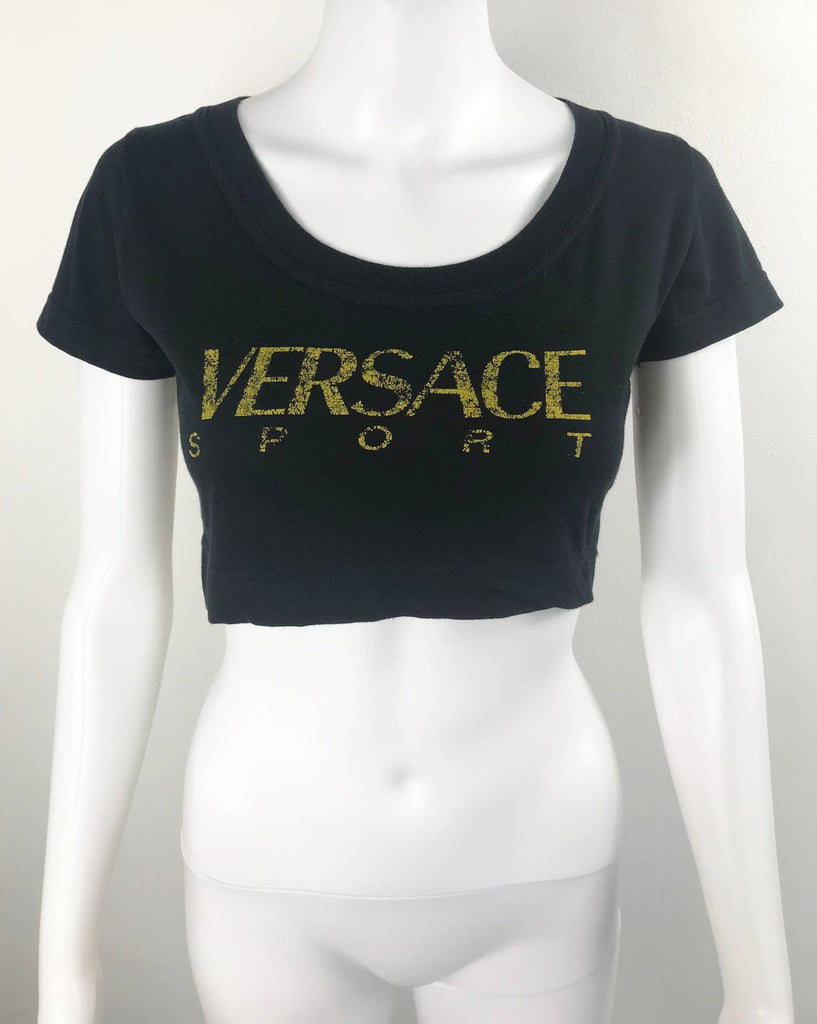 FRUIT Vintage Versace Sport super cropped 1990s crop top tshirt.