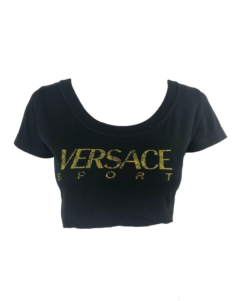 FRUIT Vintage Versace Sport super cropped 1990s crop top tshirt.