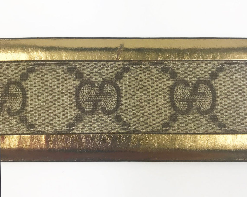 Gucci Gold Logo Monogram Belt