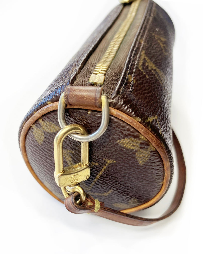 Fruit Vintage Louis Vuitton monogram mini Papillion Handbag. This incredible little gem dates to the 1990s and came as a mini bag/purse attachment inside the 90s large Papillion handbags.