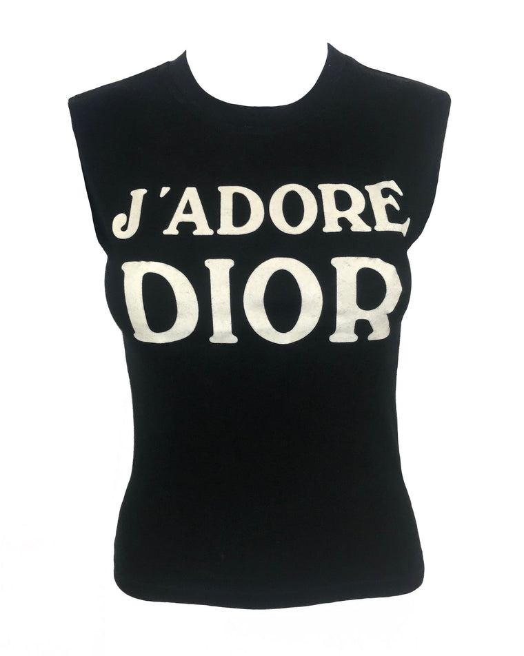 Christian Dior J'adore Dior Logo Print Tank Top