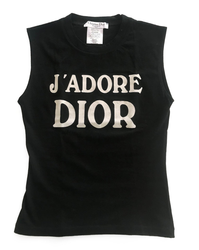 Fruit Vintage Christian Dior J'adore Dior logo monogram tank by John Galliano, this classic tank is one of those iconic pieces that simply never dates, as seen on Sex and the City and Khloe Kardashian.