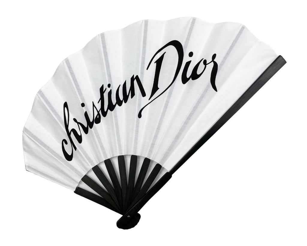 FRUIT vintage Christian Dior rare logo printed hand fan VIP gift. Perfect for use as a home decor piece or to use at a special event. As seen on Lil Kim!