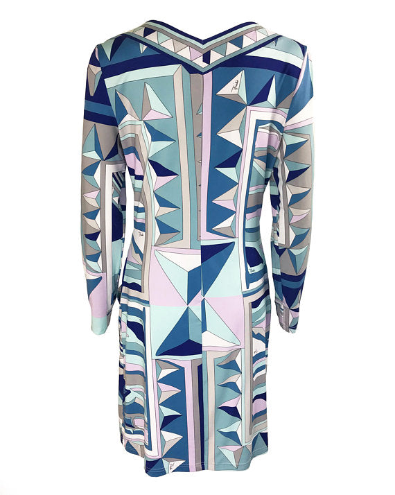 Fruit Vintage Emilio Pucci Blue Print Dress