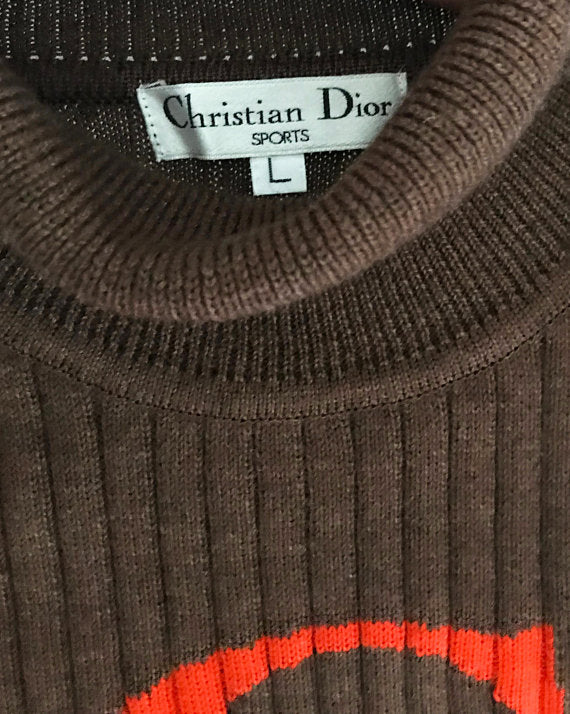 Christian Dior Sport Vintage Logo Knit Turtleneck