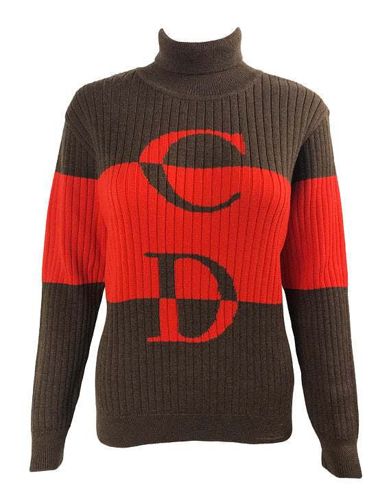 Fruit Vintage Christian Dior Sport rare CD logo monogram turtle neck knit sweater jumper