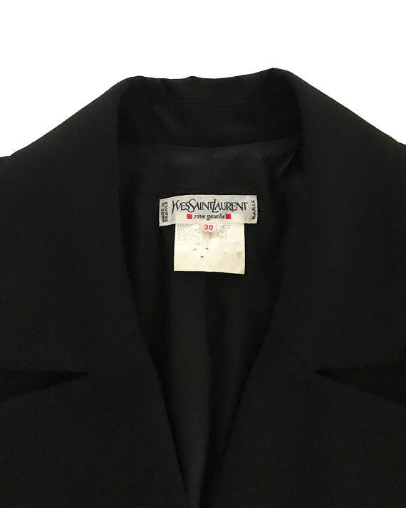 Fruit Vintage Yves Saint Laurent YSL Black Jacket Blazer
