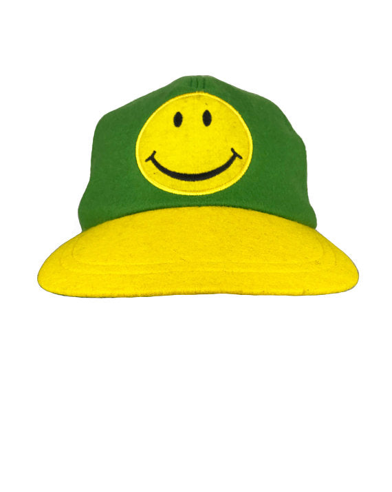 FRUIT Vintage Moschino smiley face logo icon trucker hat cap
