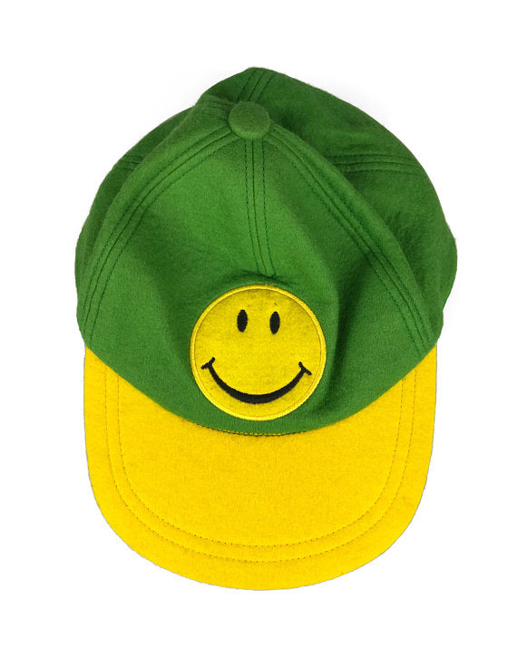 FRUIT Vintage Moschino smiley face logo icon trucker hat cap