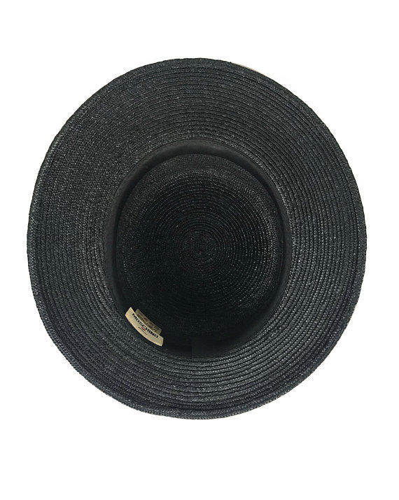 Fruit Vintage Moschino Logo Black Boater Sun Hat