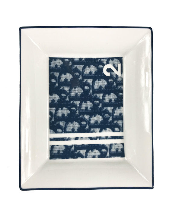 FRUIT Vintage Christian Dior very rare porcelain change plate tray featuring the 1990s logo monogram trotter print