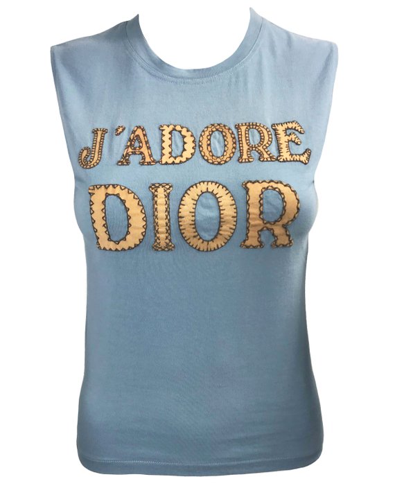 Christian Dior J'adore Dior Logo Print Tank Top