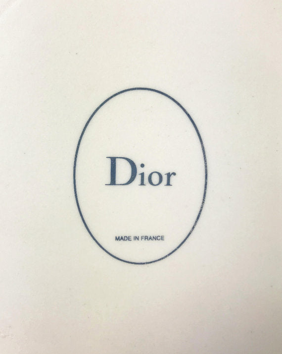 FRUIT Vintage Christian Dior very rare porcelain change plate tray featuring the 1990s logo monogram trotter print