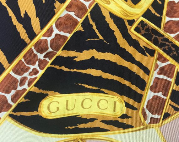 Fruit Vintage Gucci rare 1980s silk animal logo print shirt blouse