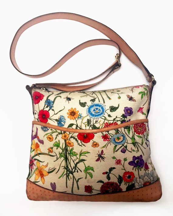 Gucci Linea Ricami Floral Cat Embroidered Shoulder Bag