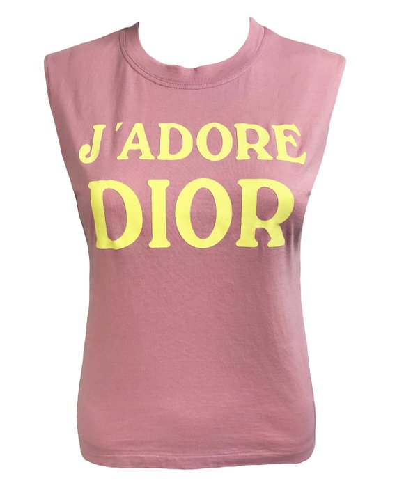 Christian Dior J'adore Dior Logo Print Tank Top