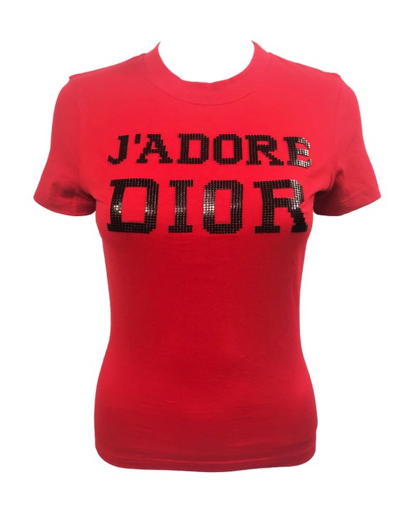 Fruit Vintage Christian Dior J'adore Dior t-shirt featuring glomesh print by John Galliano