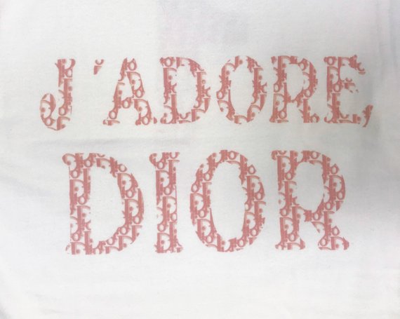 Fruit Vintage Christian Dior J'adore Dior tank by John Galliano, this classic white tank features the oblique trotter monogram print in pink.