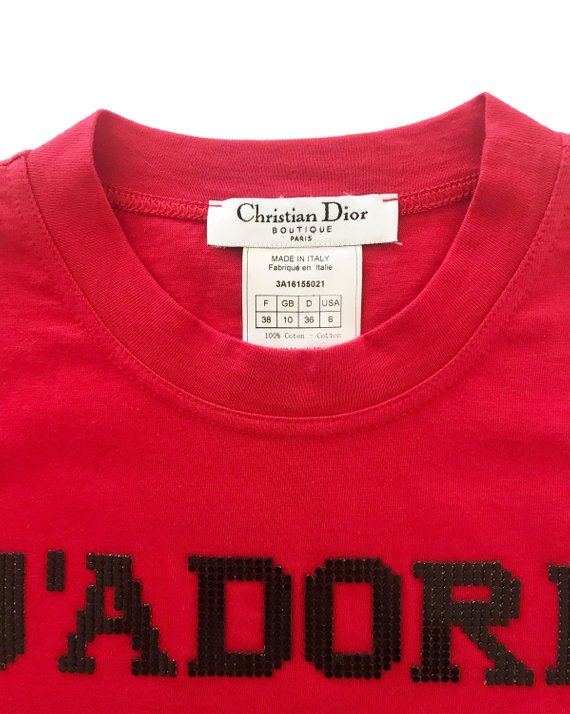 Fruit Vintage Christian Dior J'adore Dior t-shirt featuring glomesh print by John Galliano