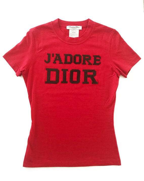 Fruit Vintage Christian Dior J'adore Dior t-shirt featuring glomesh print by John Galliano