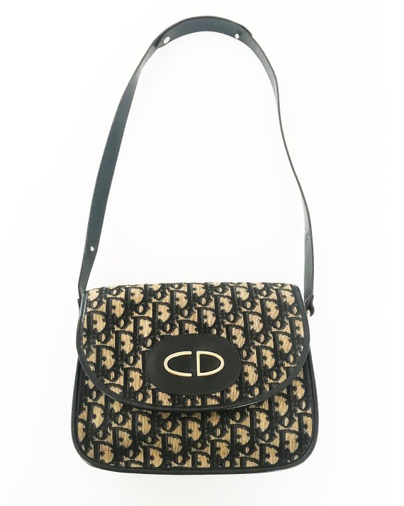 Christian Dior 1970s Monogram Satchel Bag