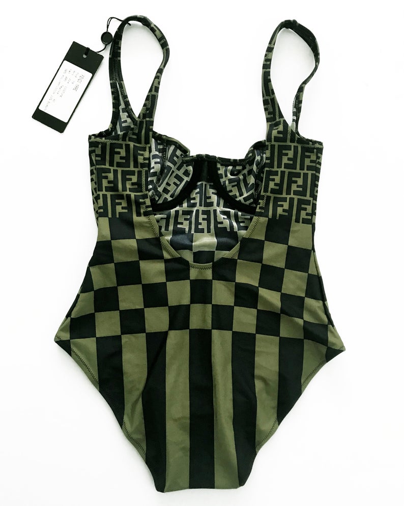 Fendi Green Zucca Print Swimsuit – FRUIT Vintage