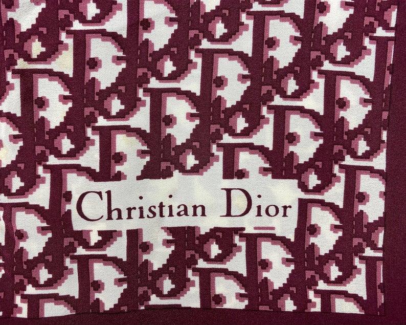 Christian Dior Silk Brown Trotter Logo Scarf – FRUIT Vintage
