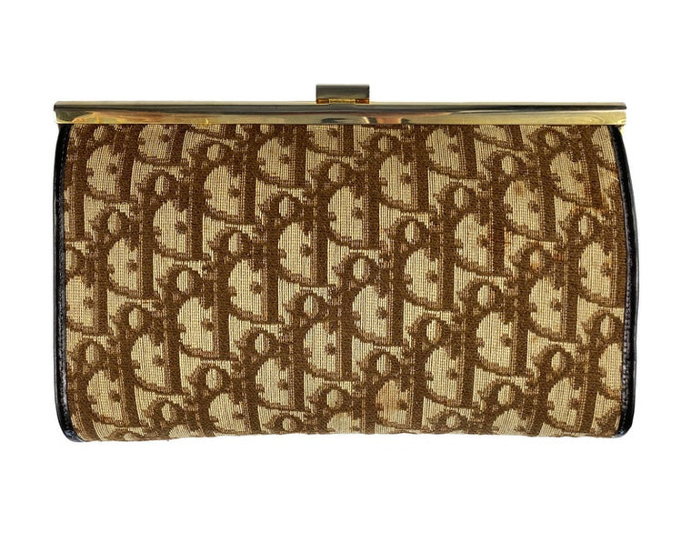 Christian Dior Small Brown Logo Clutch Bag